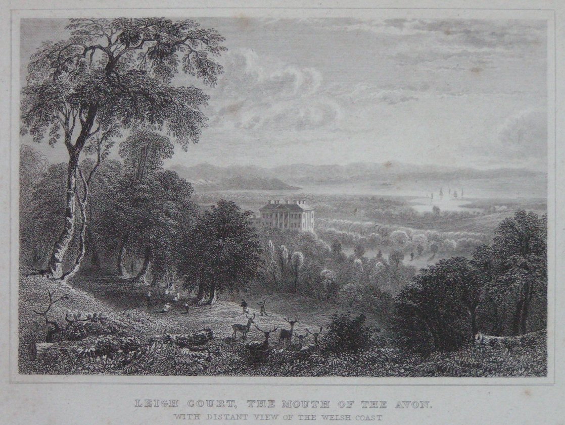 Print - Leigh Court, The Mouth of the Avon. With Distant view of the Welsh Coast